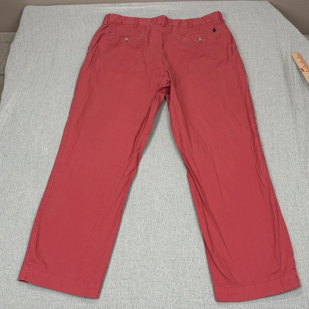 Vintage Polo Ralph Lauren Preston Pant 100% Cotton 36x30 RED‎